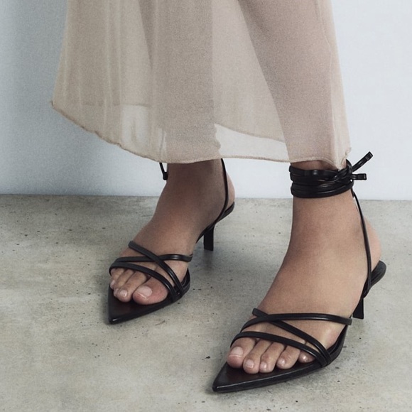 Zara Strappy Lace Up Sandals - Picture 2 of 3